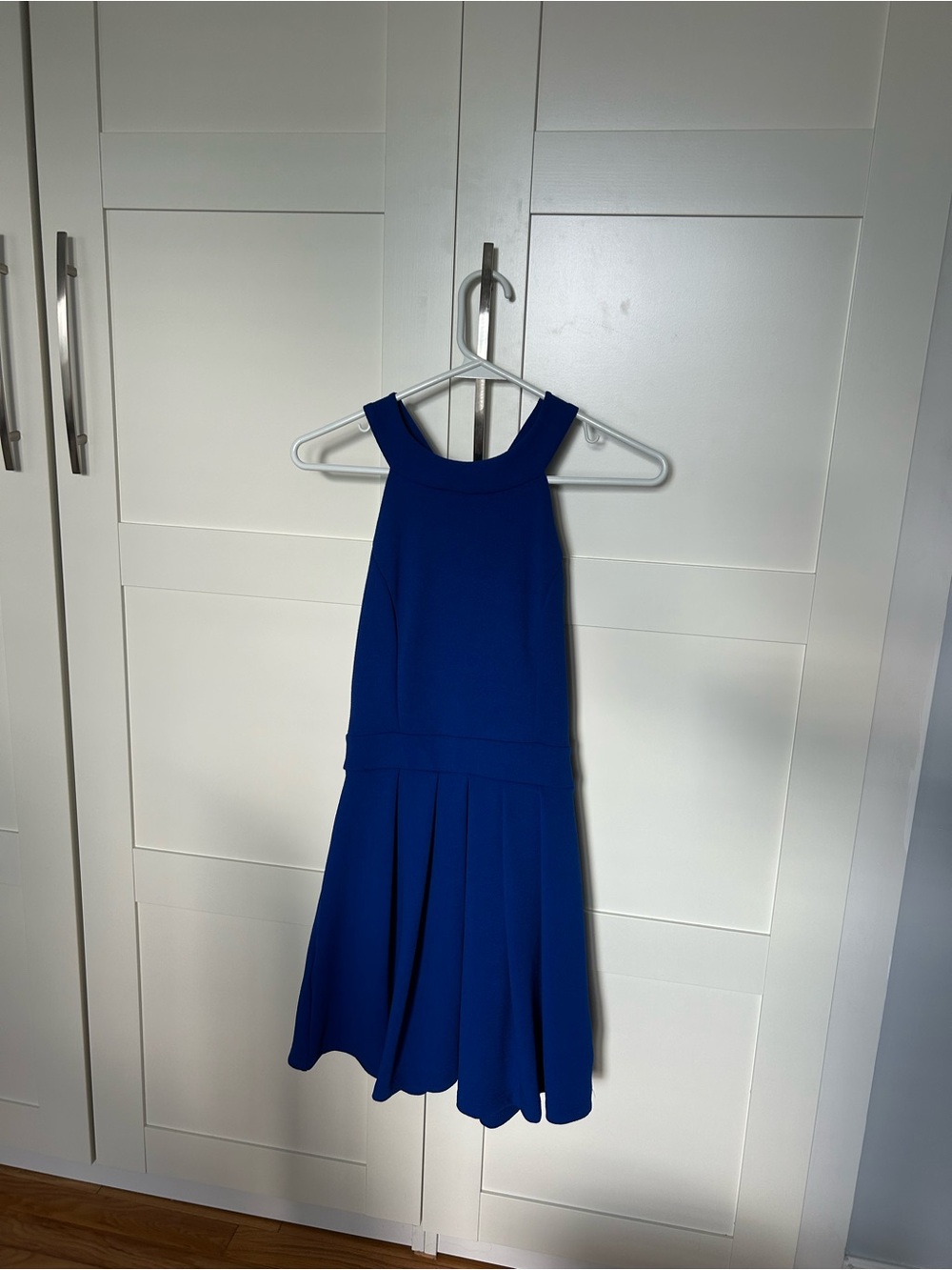 Girls Royal Blue Pleated Party Dress